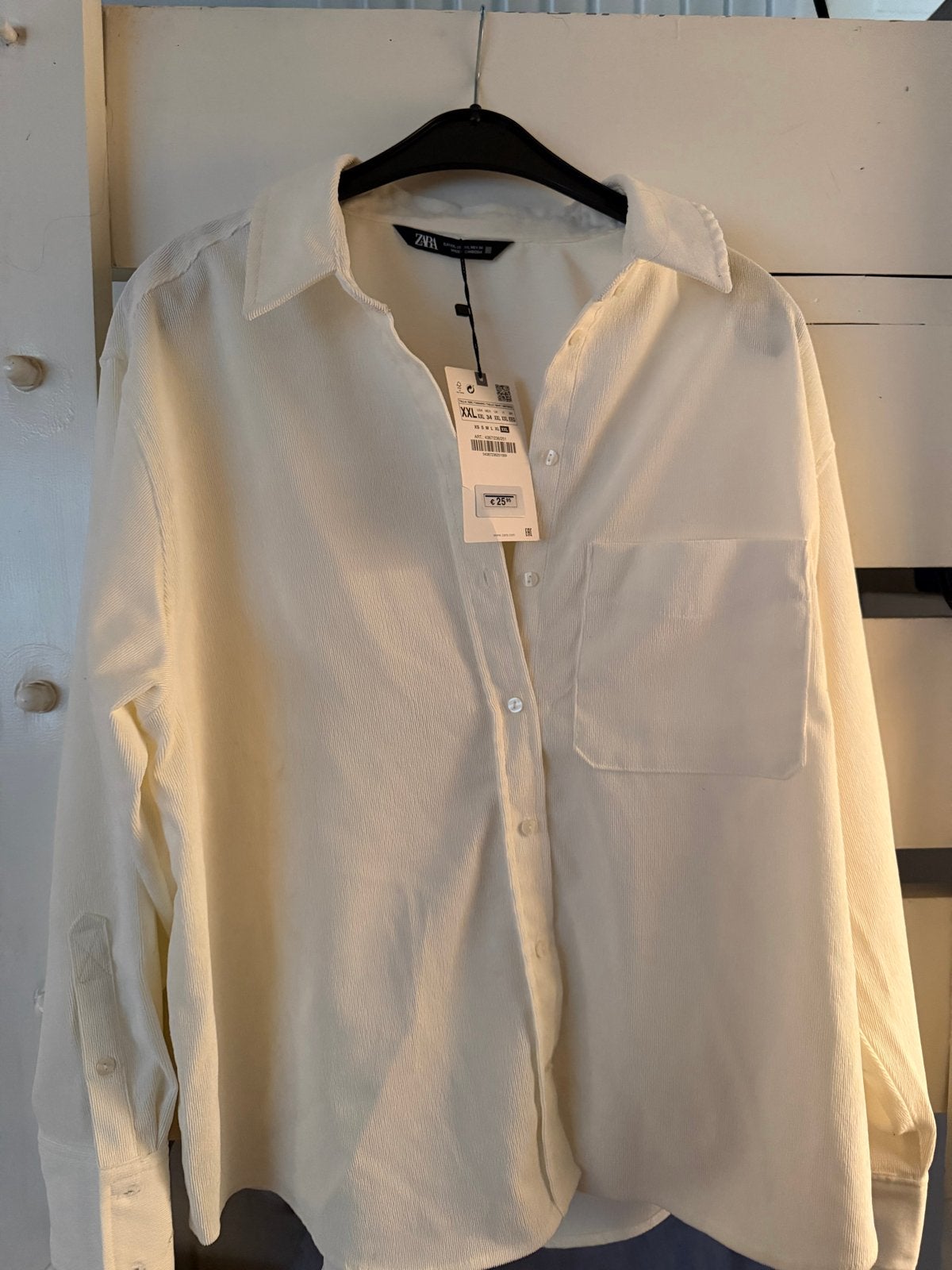 Nieuwe crème rib blouse van Zara, maat XXL, Kleding | Dames, Ophalen of Verzenden, Nieuw, Maat 46/48 (XL) of groter, Beige
