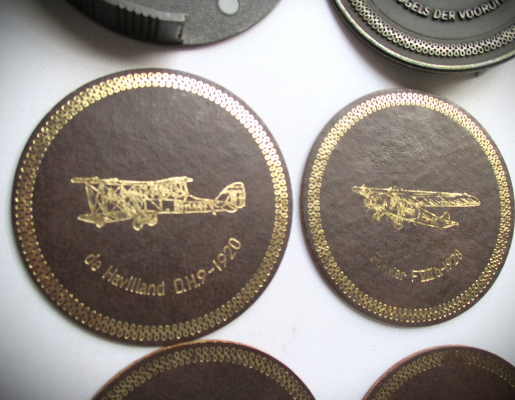 Coasters KLM~50 jaar ~1919-1969~Op Vleugels der Vooruitg, Ophalen of Verzenden, Gebruikt, Overige typen