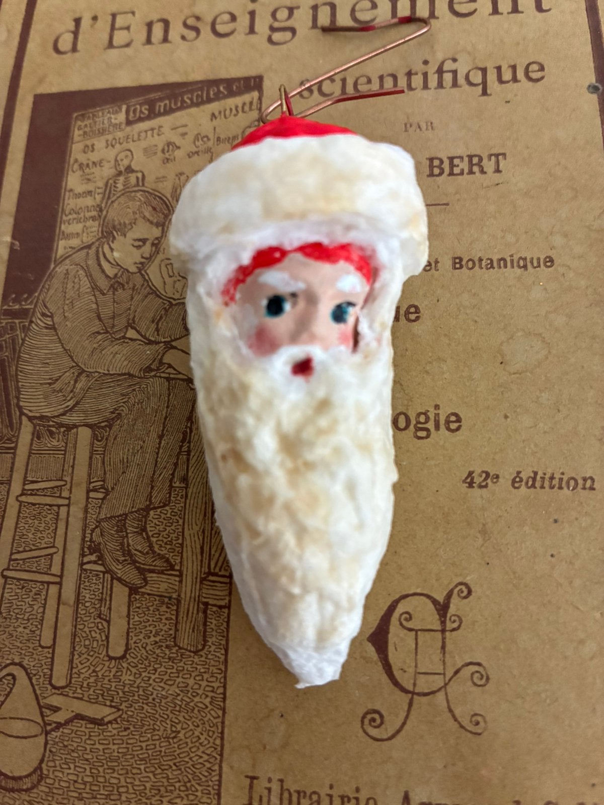 Nostalgisch feathertree wattenpopje kerstmanhoofdje, Ophalen of Verzenden, Nieuw