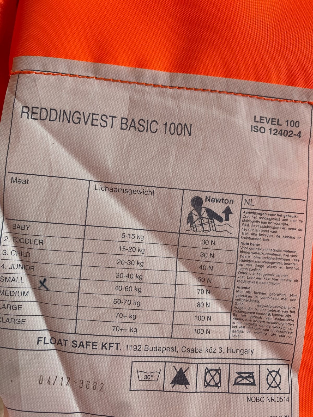 Zwemvest maat S 40-60kg, zo goed als nieuw, Ophalen of Verzenden, Zo goed als nieuw, Dame of Heer, Reddingsvest of Zwemvest