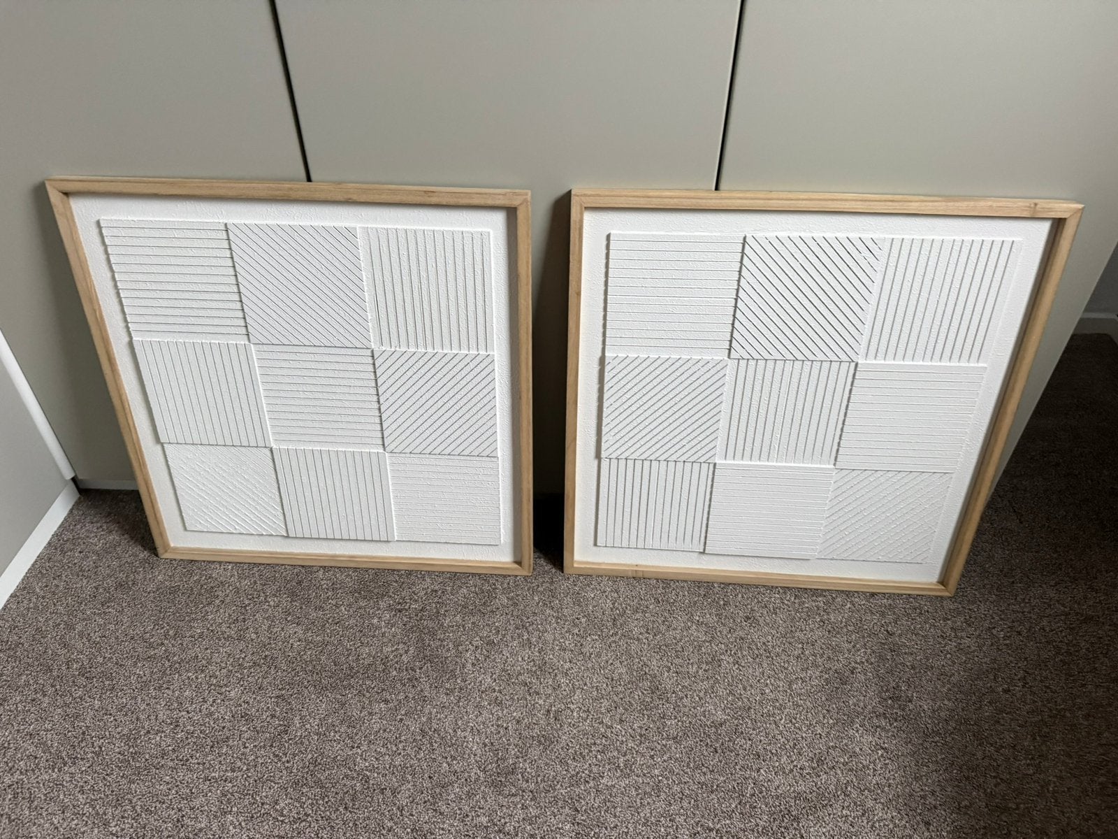 Twee leuke schilderijen, Ophalen of Verzenden, Zo goed als nieuw, 50 tot 75 cm, Schilderij