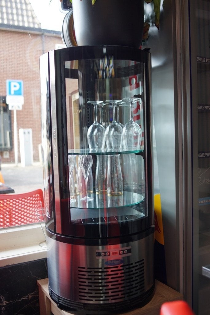 Maxima ronde koelvitrine / gebaksvitrine, Zonder vriesvak, 45 tot 60 cm, Ophalen, 85 tot 120 cm