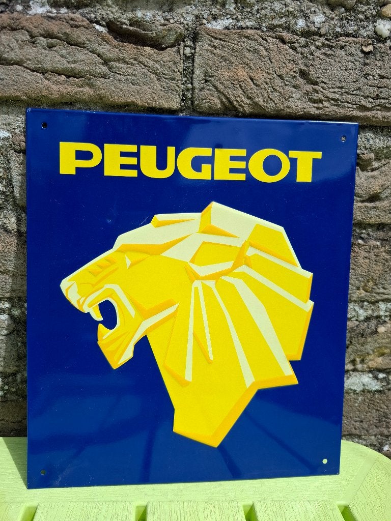 Reclamebord Peugeot, Ophalen of Verzenden, Nieuw, Auto's
