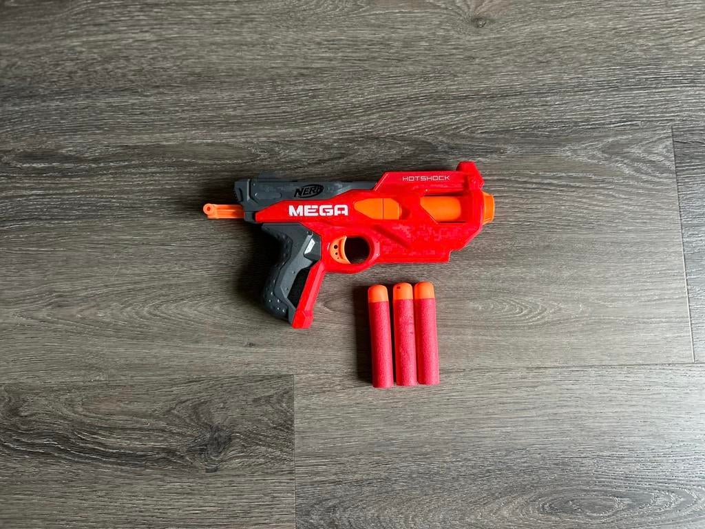 Nerf Mega Hotshock  met dikke pijlen, Ophalen of Verzenden