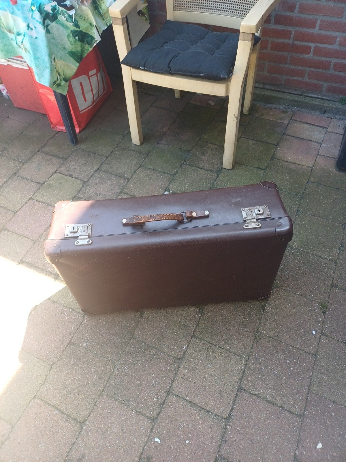 Vintage hulshof koffer uit de jaren 40/50, Ophalen of Verzenden, Zo goed als nieuw, Hard kunststof, Minder dan 50 cm