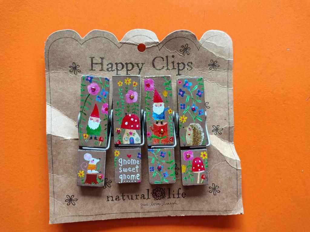 Happy Clips: Leuke knijpers met kabouter- en bosdierenthema, Dieren, Nieuw, Meerkleurig, Overige merken