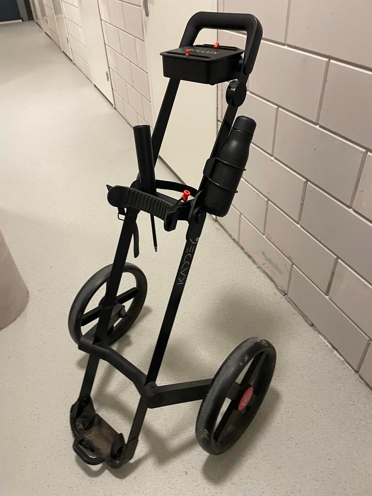 Kaddey Golftrolley met Parapluhouder en Fleshouder, Ophalen, Zo goed als nieuw, Golfkar, Overige merken