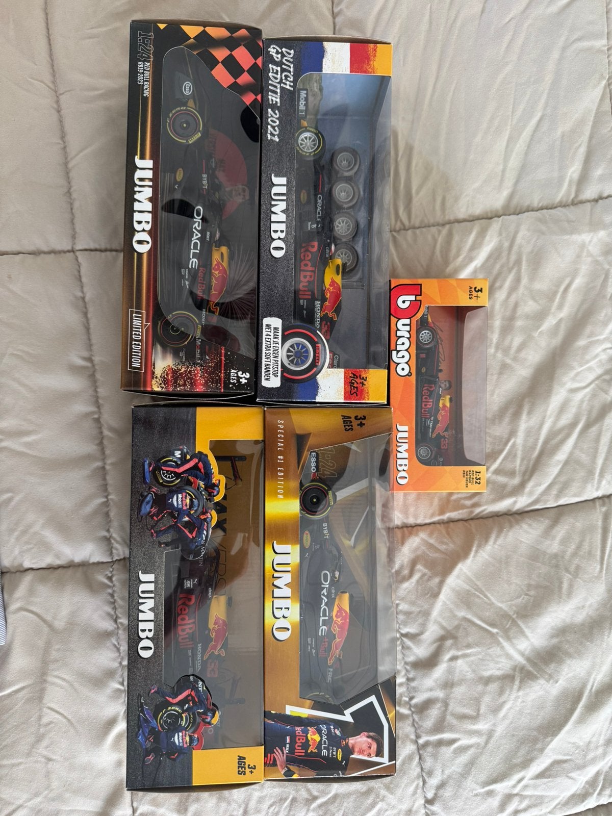 Max verstappen jumbo verzameling, Ophalen of Verzenden, Zo goed als nieuw, Bburago