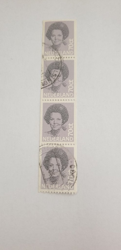 6203 nederland blokje van 4 rolzegels beatrix, Verzenden