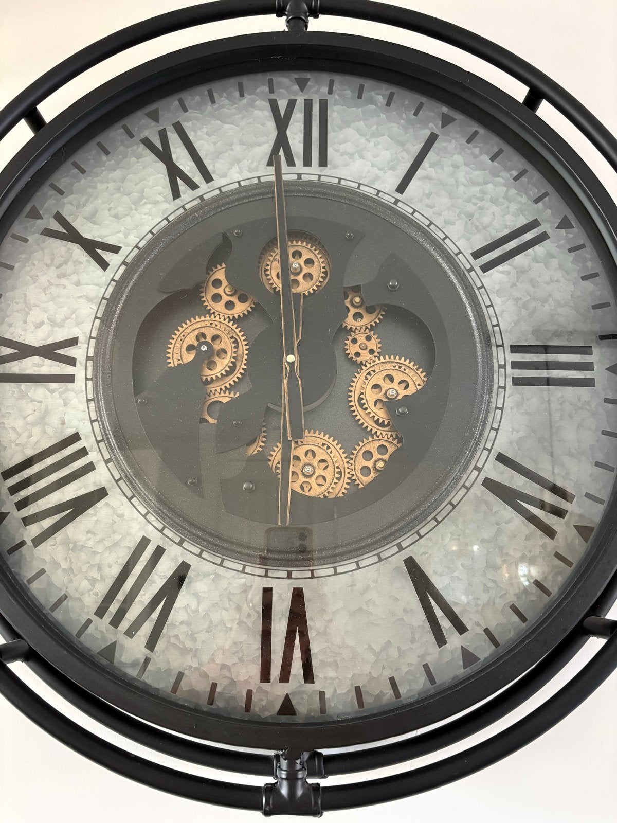 Grote Wandklok met Zichtbaar Uurwerk, Antiek en Kunst, Antiek | Klokken, Ophalen