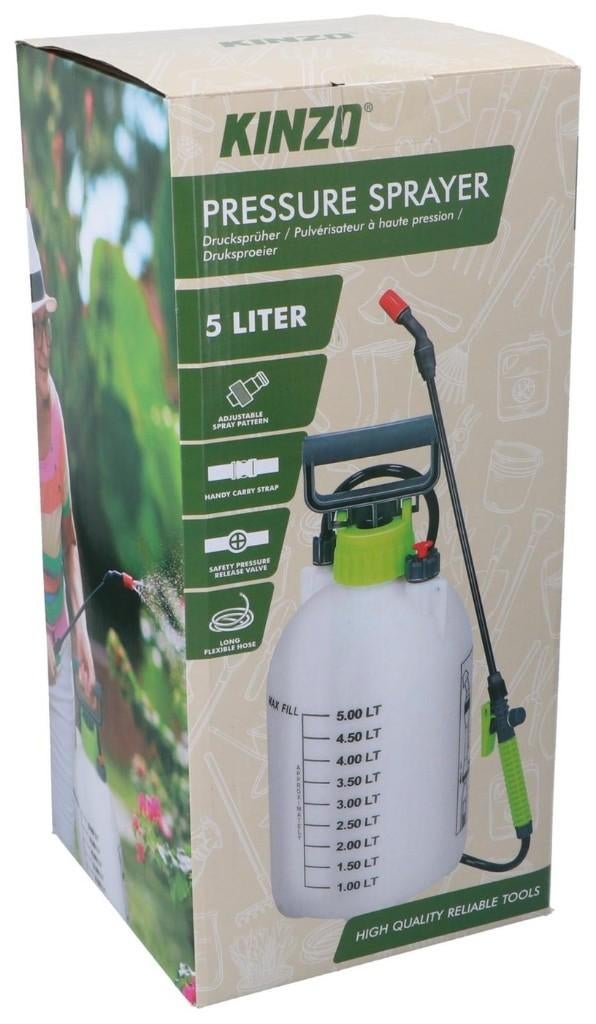 KINZO Druksproeier 5 Liter, Ophalen of Verzenden, Nieuw, Handsproeier