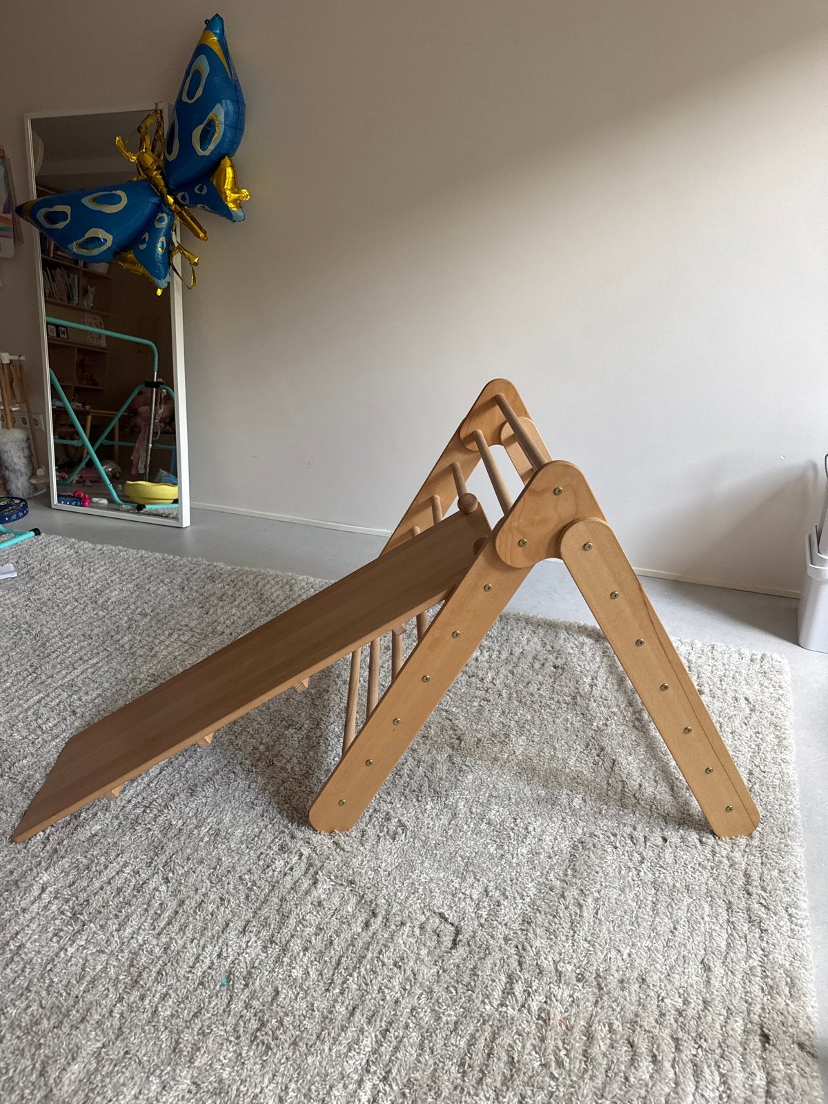 Montessori Brubi Houten Pikler Driehoek + Glijplank -EU made, Ophalen, Zo goed als nieuw, Overige typen