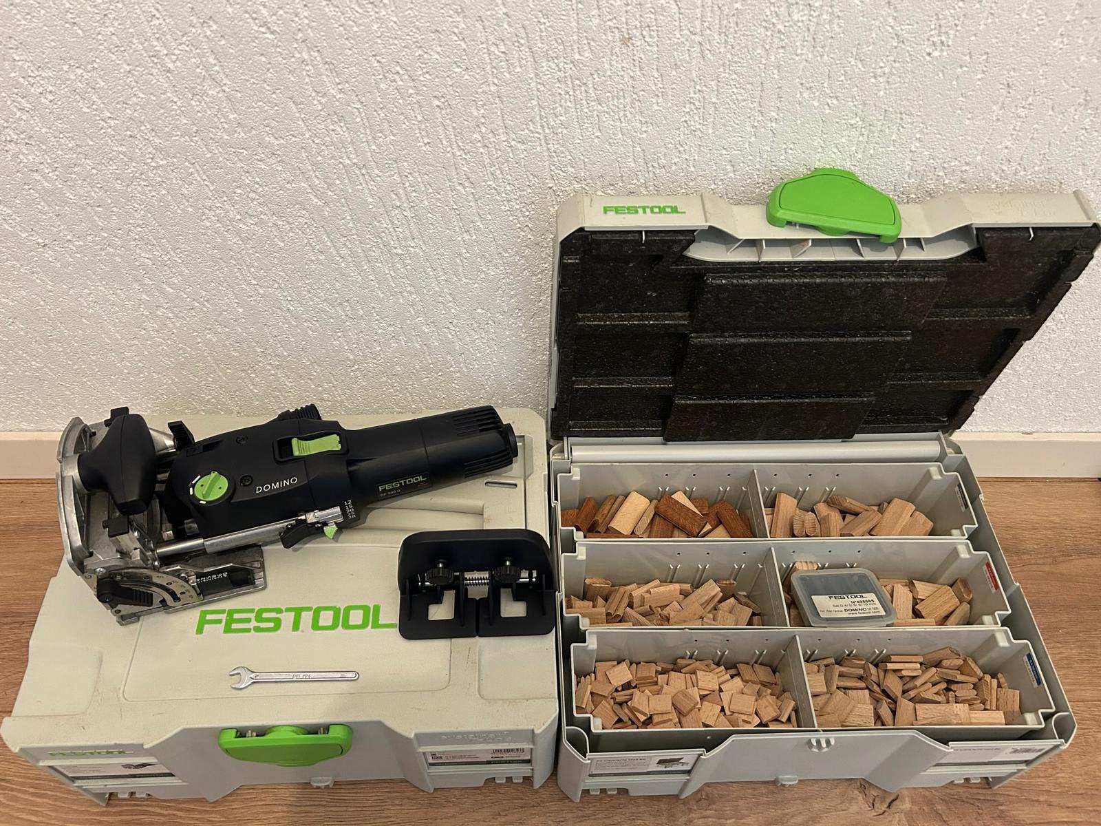 Festool Domino DF 500 Plus, Ophalen, Gebruikt, Elektrisch, Lamellenfrees