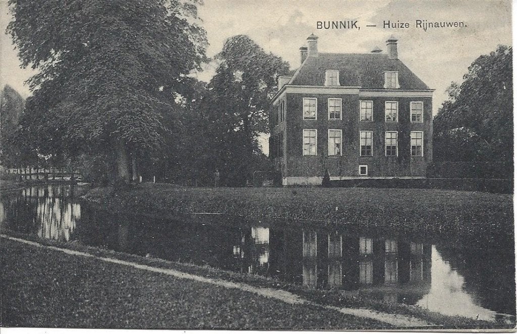 Bunnik (Utr.) Huize Rijnauwen, ca. 1915. Uitg. Nauta 9812, Ophalen of Verzenden, Voor 1920, Gelopen, Utrecht
