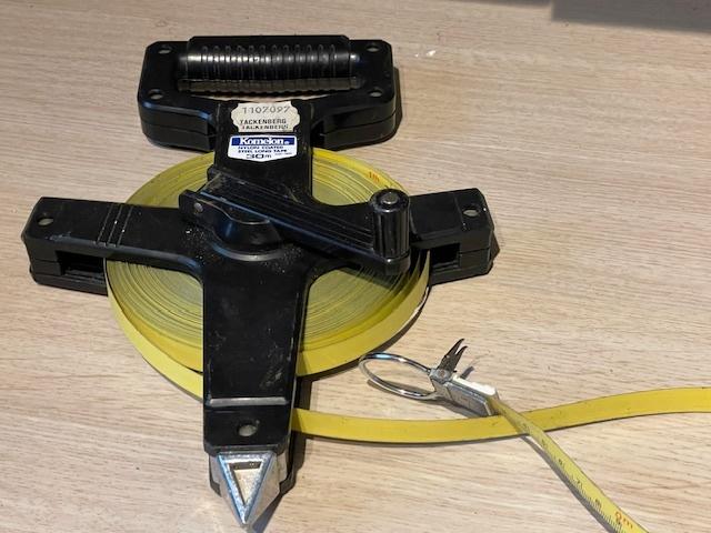 Nr.349: Meetlint 30 meter, nylon gecoat, Ophalen of Verzenden, Zo goed als nieuw