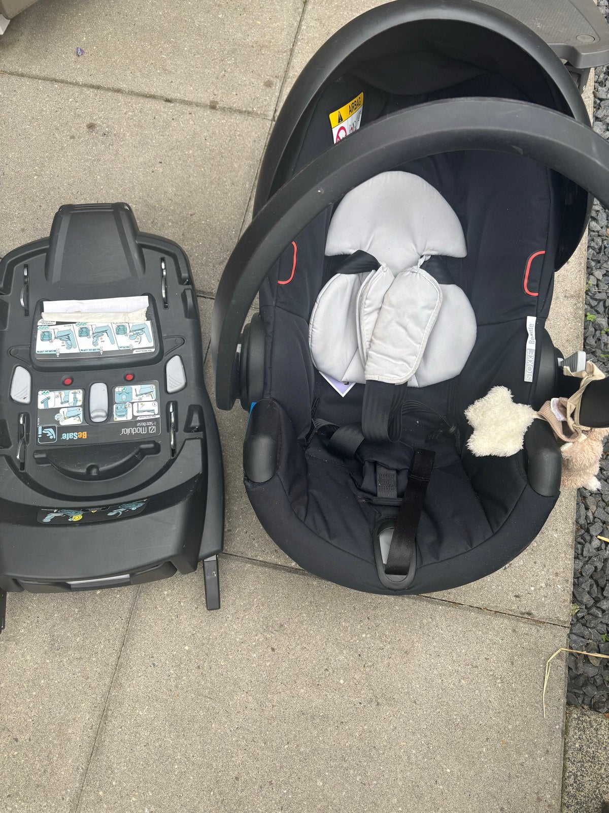 Stokke autostoel met iZi Go Modular base, Gebruikt, Zijbescherming, Isofix, 0 t/m 13 kg
