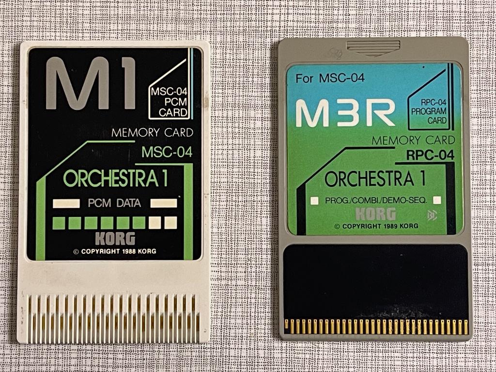 Korg M3R RPC-04 Program Card & M1 MSC-04 PCM card 1988/1989, Muziek en Instrumenten, Synthesizers, Ophalen of Verzenden, Gebruikt