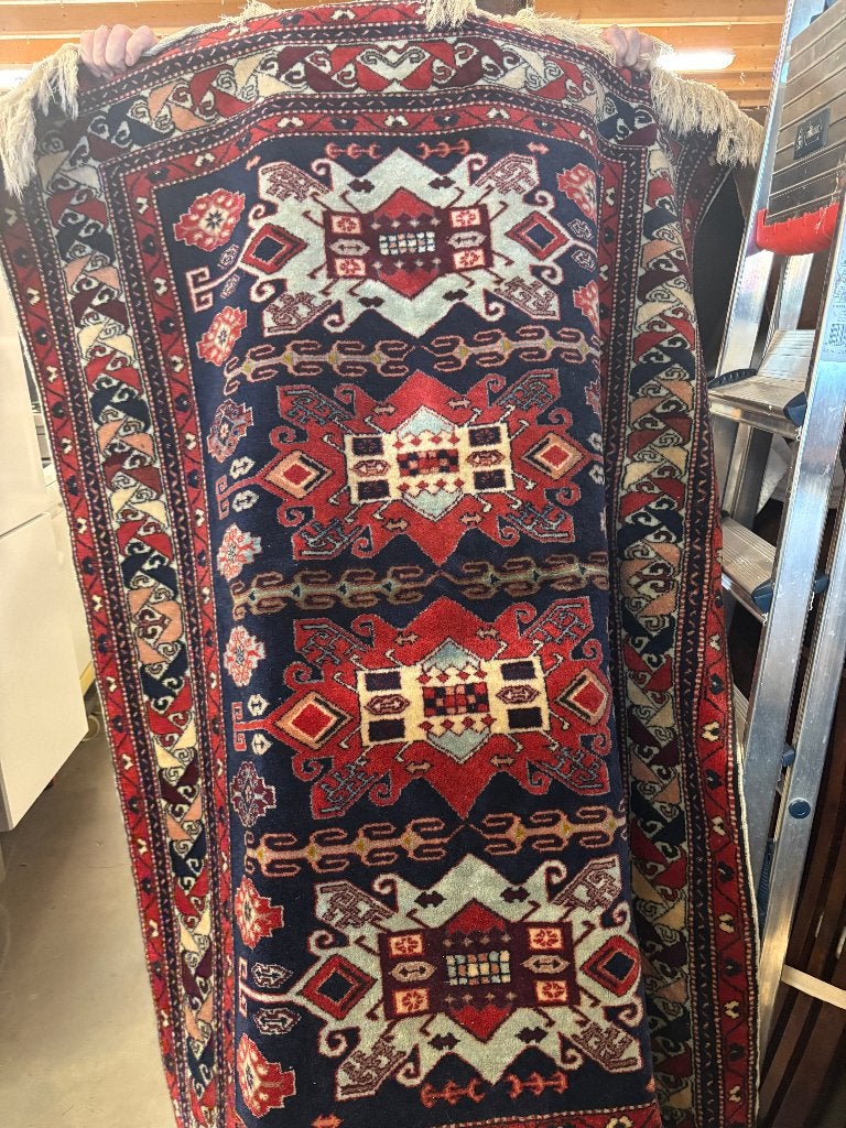perzisch kleed, Gebruikt, 100 tot 150 cm, Ophalen of Verzenden, Blauw