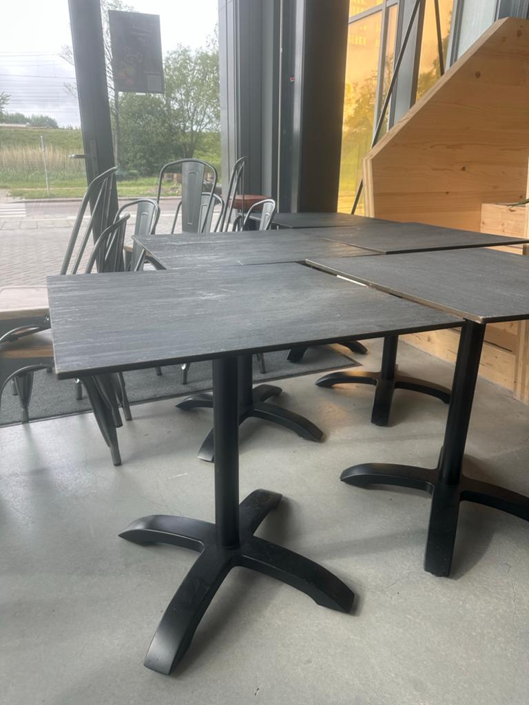 5 Terrastafels - Ideaal voor horeca, Ophalen, Zo goed als nieuw, Vierkant, Metaal