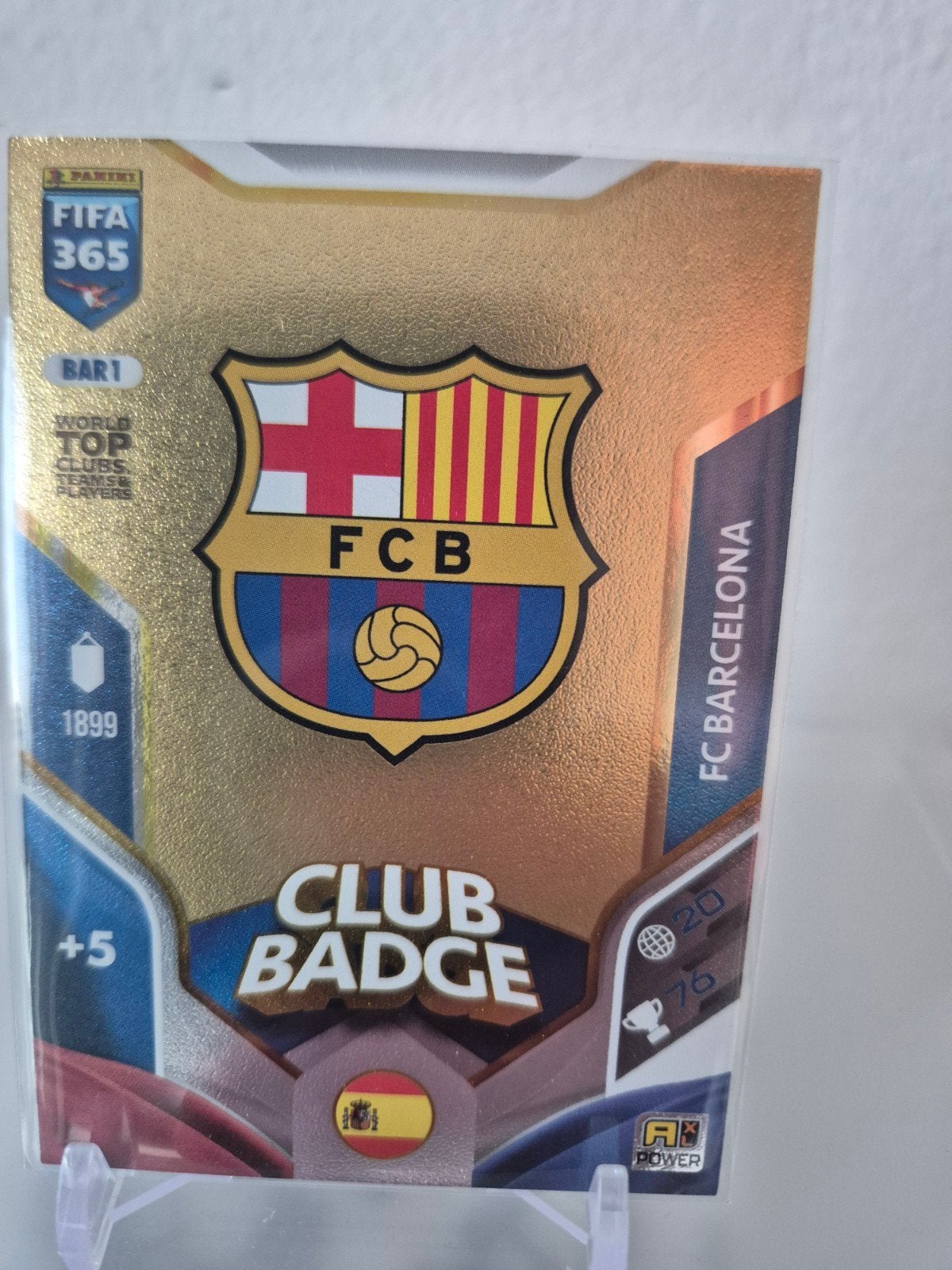 Panini FIFA 365 FC Barcelona Club Badge kaart, Ophalen of Verzenden, Nieuw, Plaatje