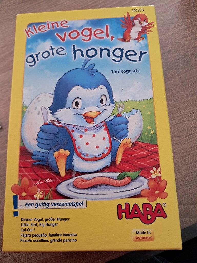 Kleine vogel, grote honger spel, Hobby en Vrije tijd, Een of twee spelers, Ophalen of Verzenden, Zo goed als nieuw, HABA