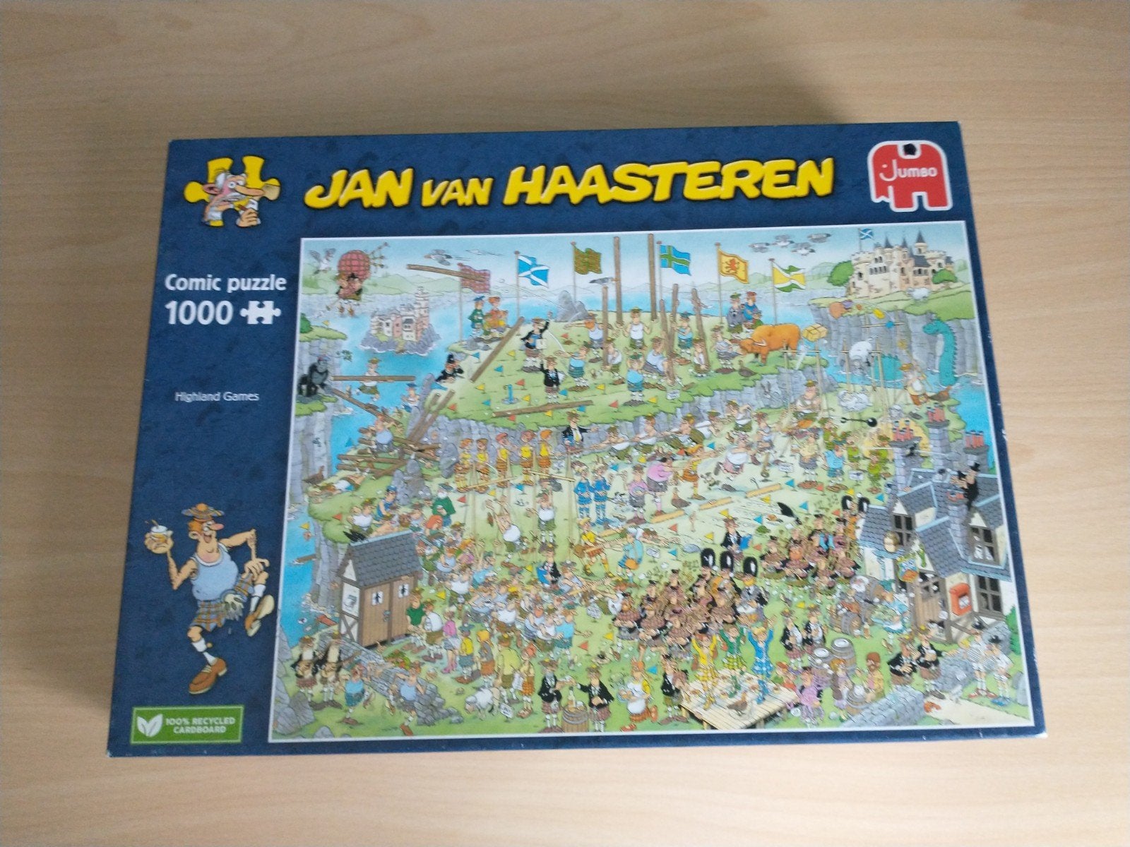 Jan van Haasteren puzzel Highland Games 1000 stuks, Ophalen of Verzenden, 500 t/m 1500 stukjes, Zo goed als nieuw