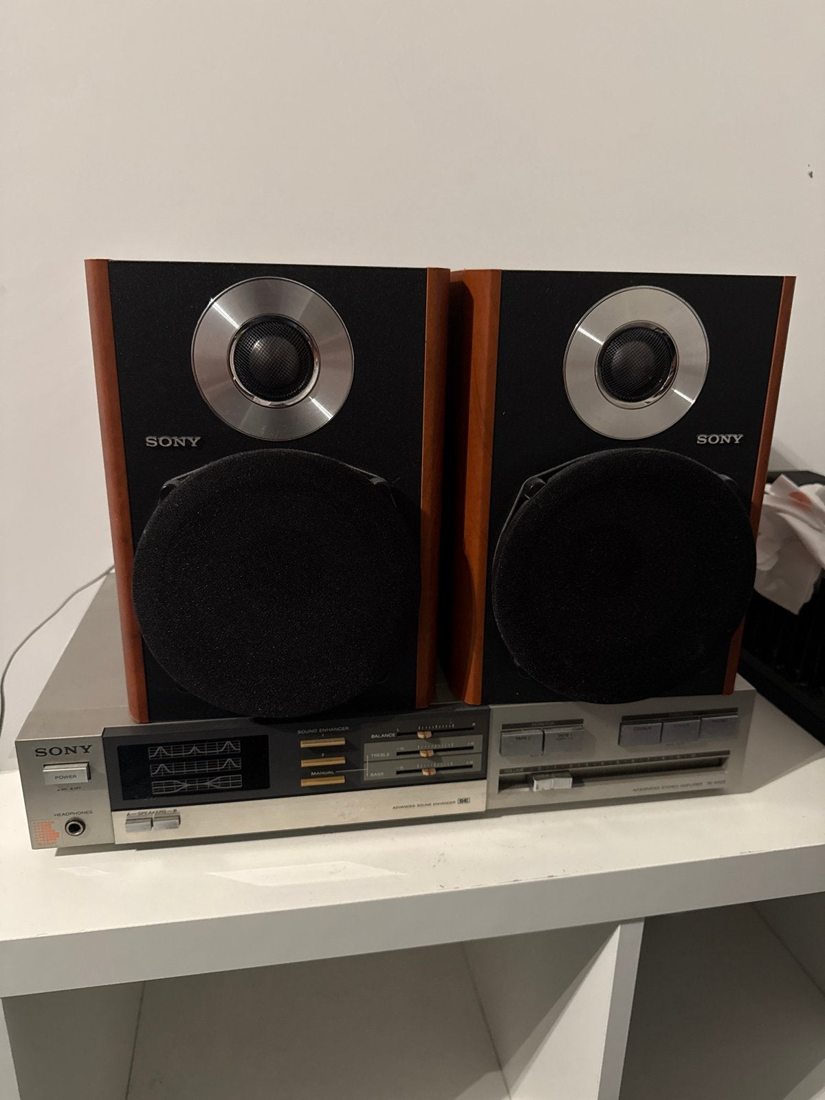 Sony Speakerset met Versterker - Vintage Geluid, Audio, Tv en Foto, Gebruikt, Speakerset, Ophalen of Verzenden, Sony