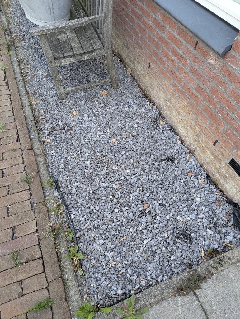 Siergrint grijs gratis af te halen (1mx4m), Ophalen, Gebruikt, Grind, Basalt