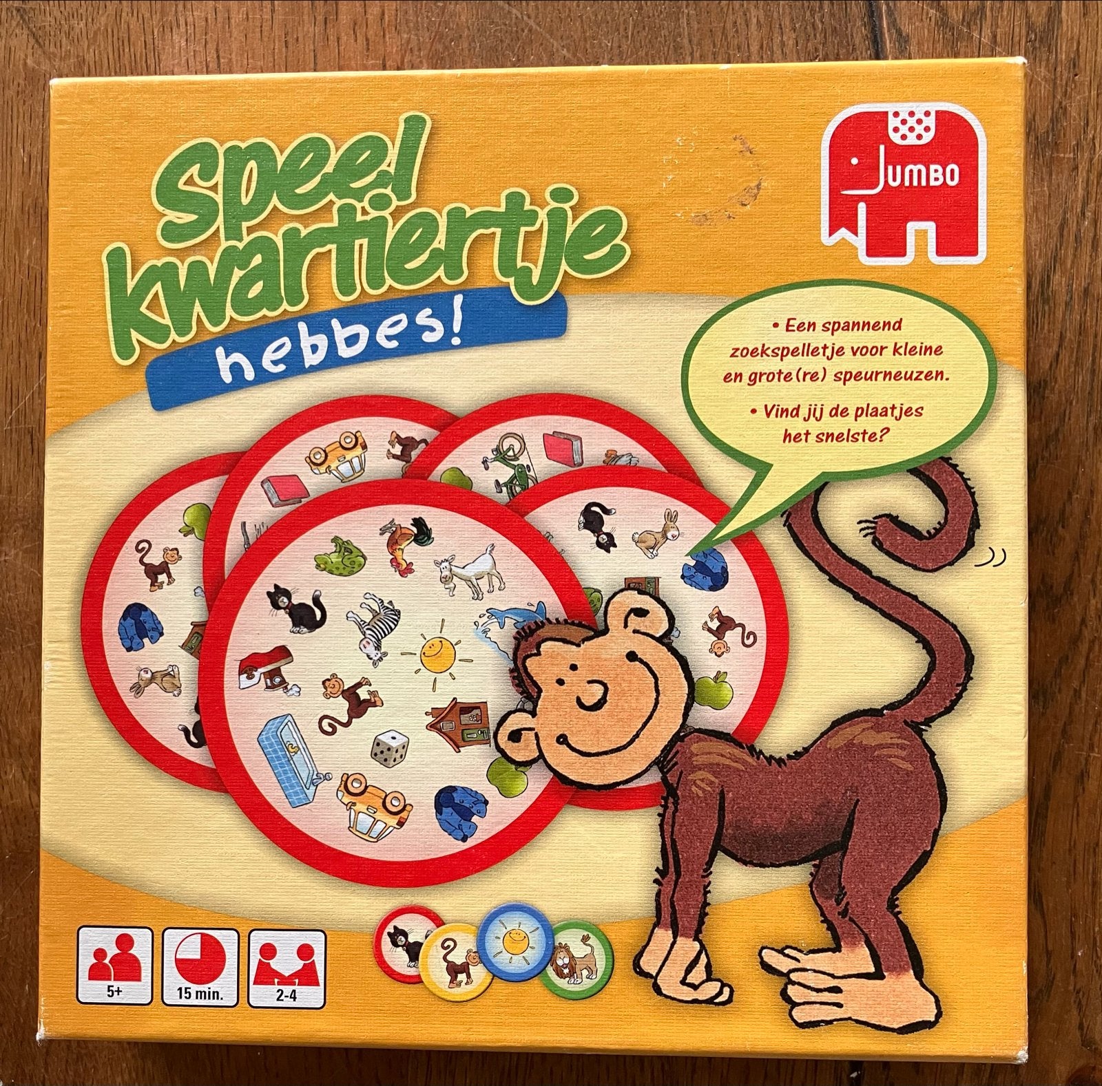 Jumbo Speelkwartiertje Hebbes! Zoekspel voor kinderen, Een of twee spelers, Ophalen of Verzenden, Gebruikt