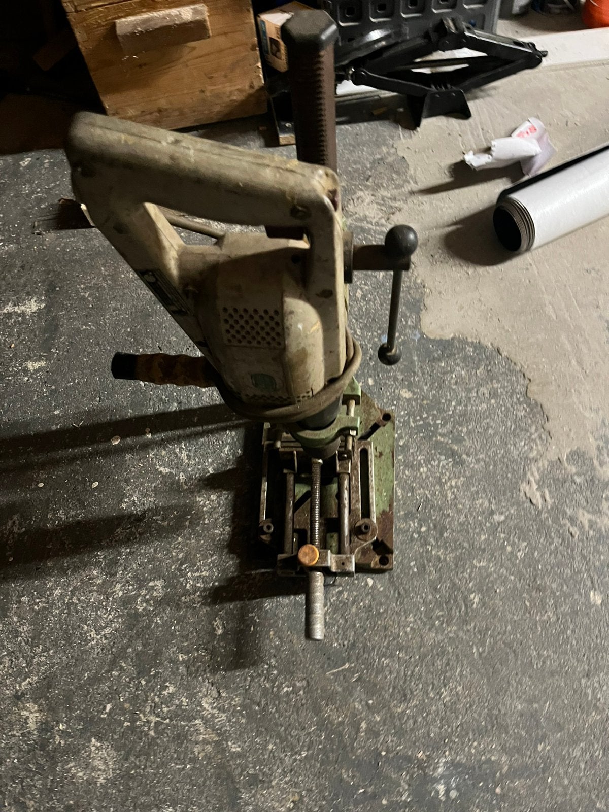 Kolomboor houder met boor, Doe-het-zelf en Verbouw, Ophalen, Gebruikt, Kolomboormachine