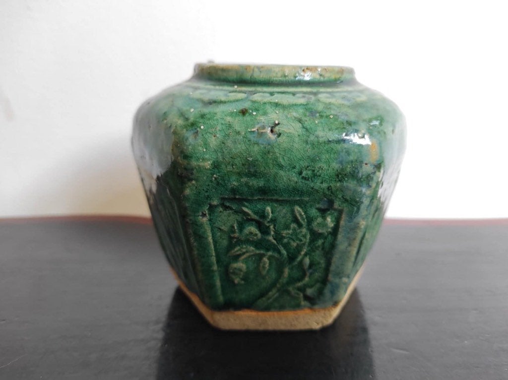 Gemberpot antiek Chinees groen gemberpotje, Antiek en Kunst, Antiek | Keramiek en Aardewerk, Ophalen of Verzenden