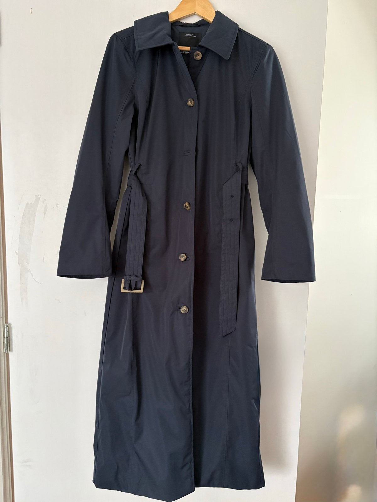 Didriksons lange regenjas/trenchcoat, maat 34 (XS), Ophalen of Verzenden, Zo goed als nieuw, Maat 34 (XS) of kleiner, Blauw