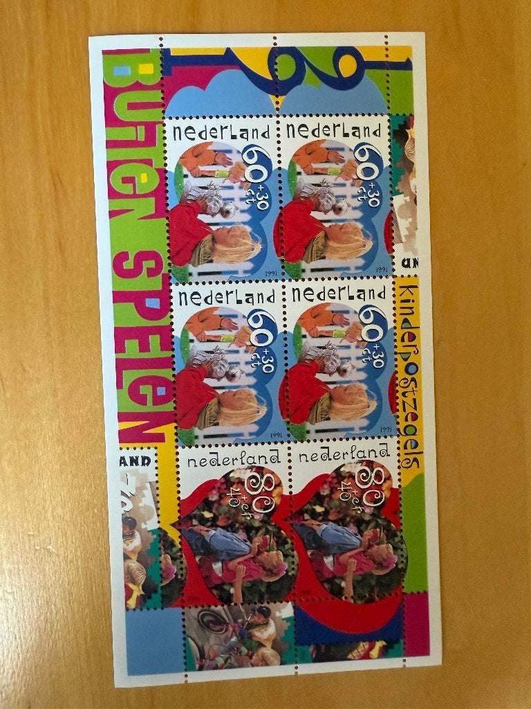 Kinderpostzegels 1991 buiten spelen nvph 1486, Ophalen of Verzenden, Na 1940, Postfris