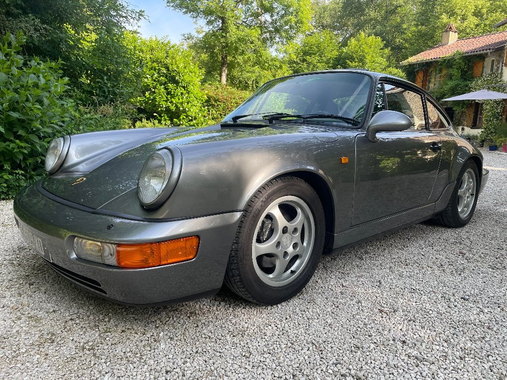 Porsche 964    Carrera 2, Zwart, Leder, Handgeschakeld, 3600 cc