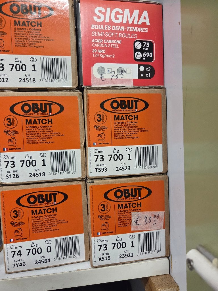 Gebruikte en nieuwe wedstrijd boules Obut JB, Ophalen of Verzenden, Gebruikt, Bal