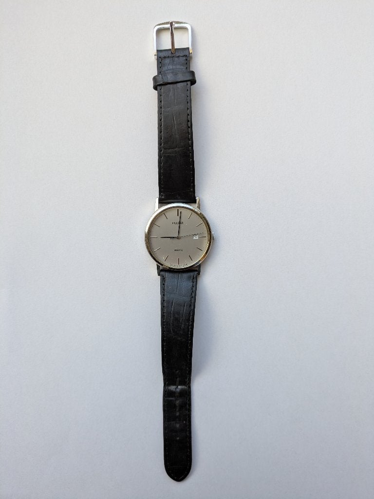 Pulsar vintage heren horloge, Overige merken, Gebruikt, Staal, Polshorloge