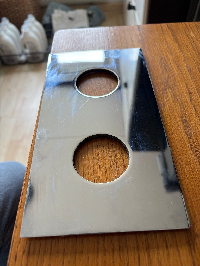Afdekplaat inbouw douchekraan, Ophalen of Verzenden, Gebruikt, Chroom, Douche