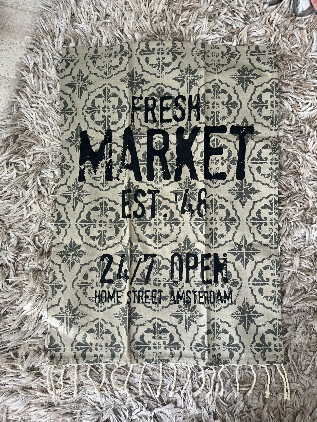 Theedoek Rivièra Maison, Fresh Market, Katoen, Overige kleuren, Nieuw, Riviera Maison