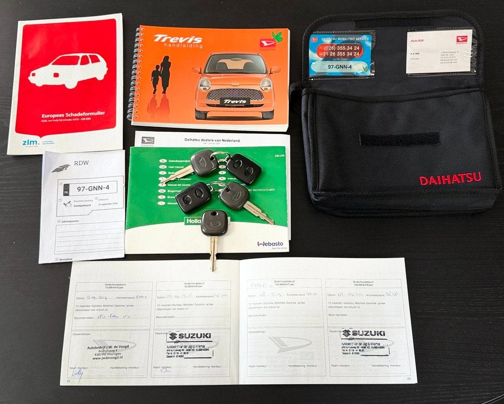 Daihatsu Trevis 1.0|NAP|PANO|LAGEKM|NWAPK|DISTRBVV|DEALEROH!, Auto's, Daihatsu, Stof, Zwart, 765 kg, 4 stoelen