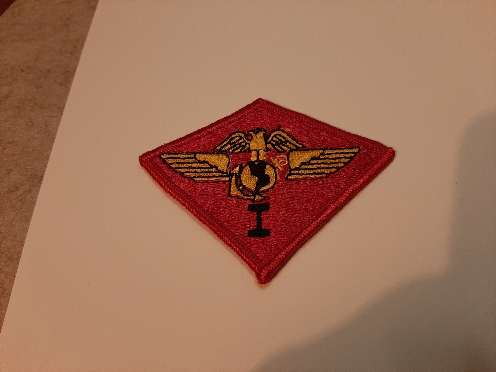 USMC - Marine Corps  - 1st Marine Air Wing/ patch 92x72mm., Ophalen of Verzenden, Marine, Amerika, Embleem of Badge