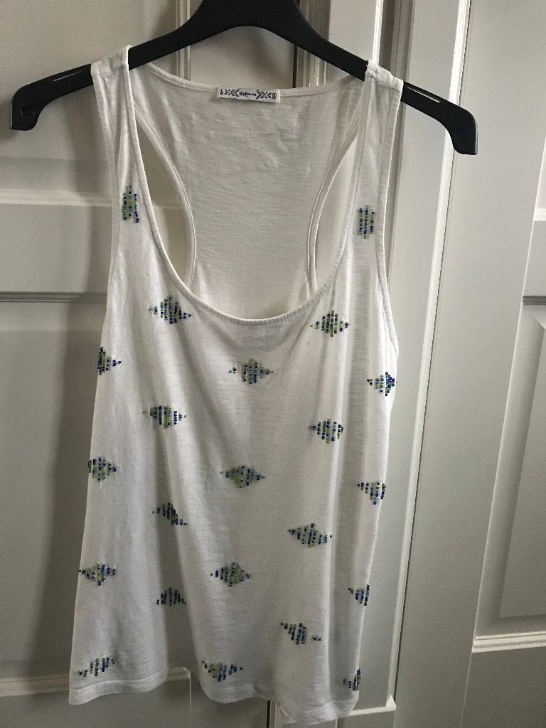 Top Bershka maat L, Ophalen, Wit, Maat 42/44 (L), Bershka