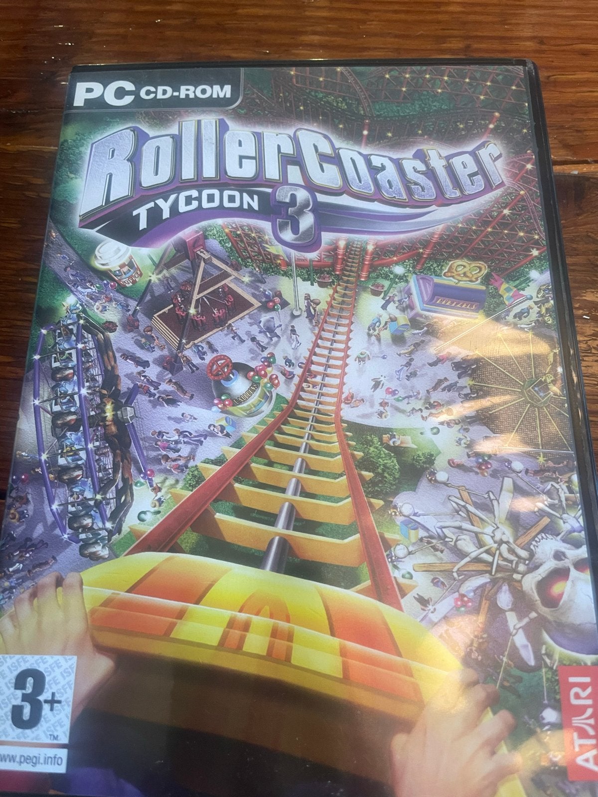 RollerCoaster Tycoon 3 PC CD-ROM, Spelcomputers en Games, Ophalen, Gebruikt, 1 speler, Vanaf 3 jaar