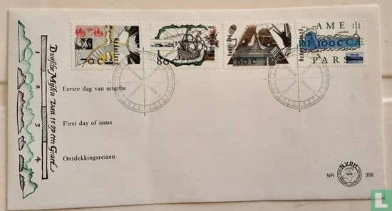 FDC E356 Ontdekkingsreizen 1996 onbeschreven Anders geplakt, Ophalen of Verzenden, Nederland