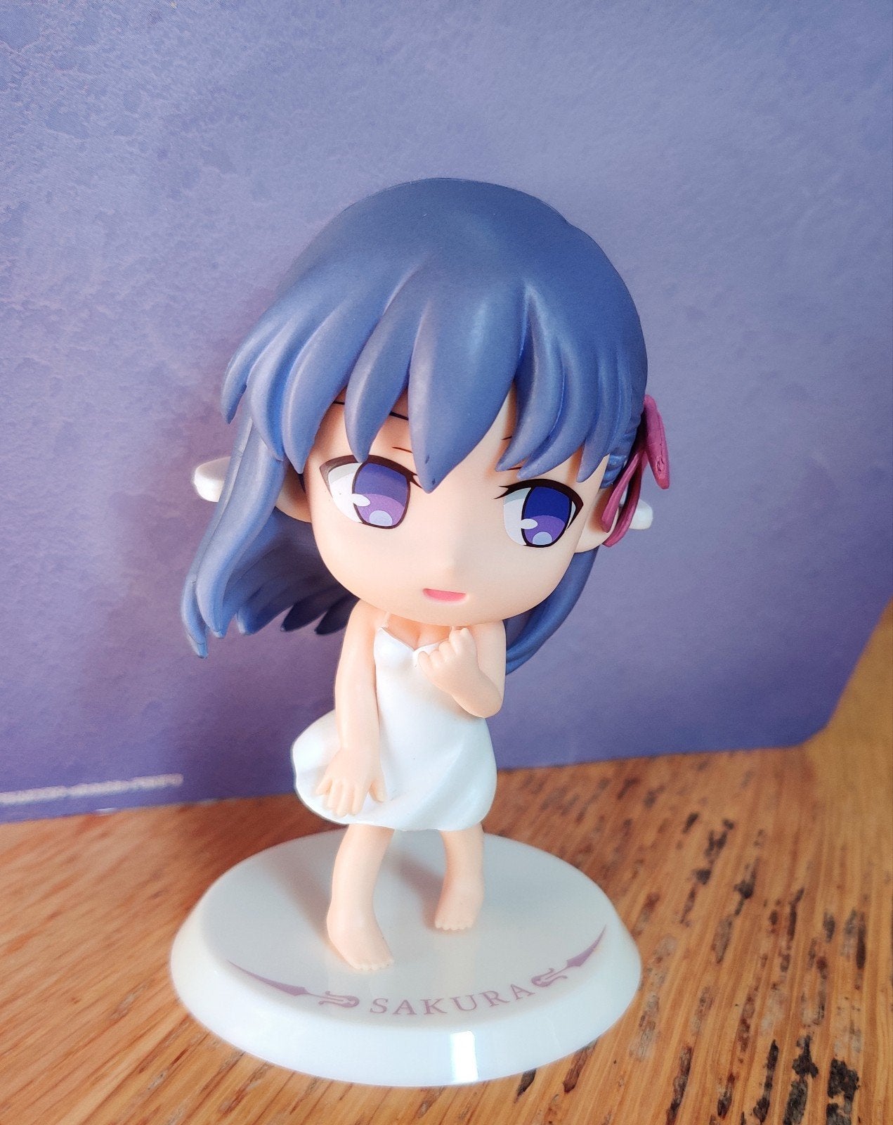Fate/Stay Night Sakura white dress chibi anime figure, Ophalen of Verzenden, Zo goed als nieuw