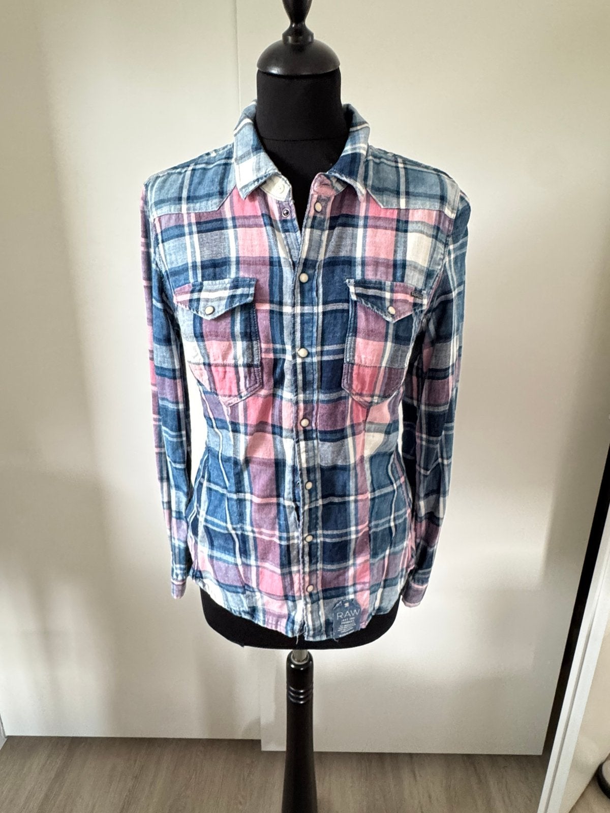 Mooie G-star blouse maat 40, Kleding | Dames, Ophalen of Verzenden, Zo goed als nieuw, Maat 38/40 (M), Blauw