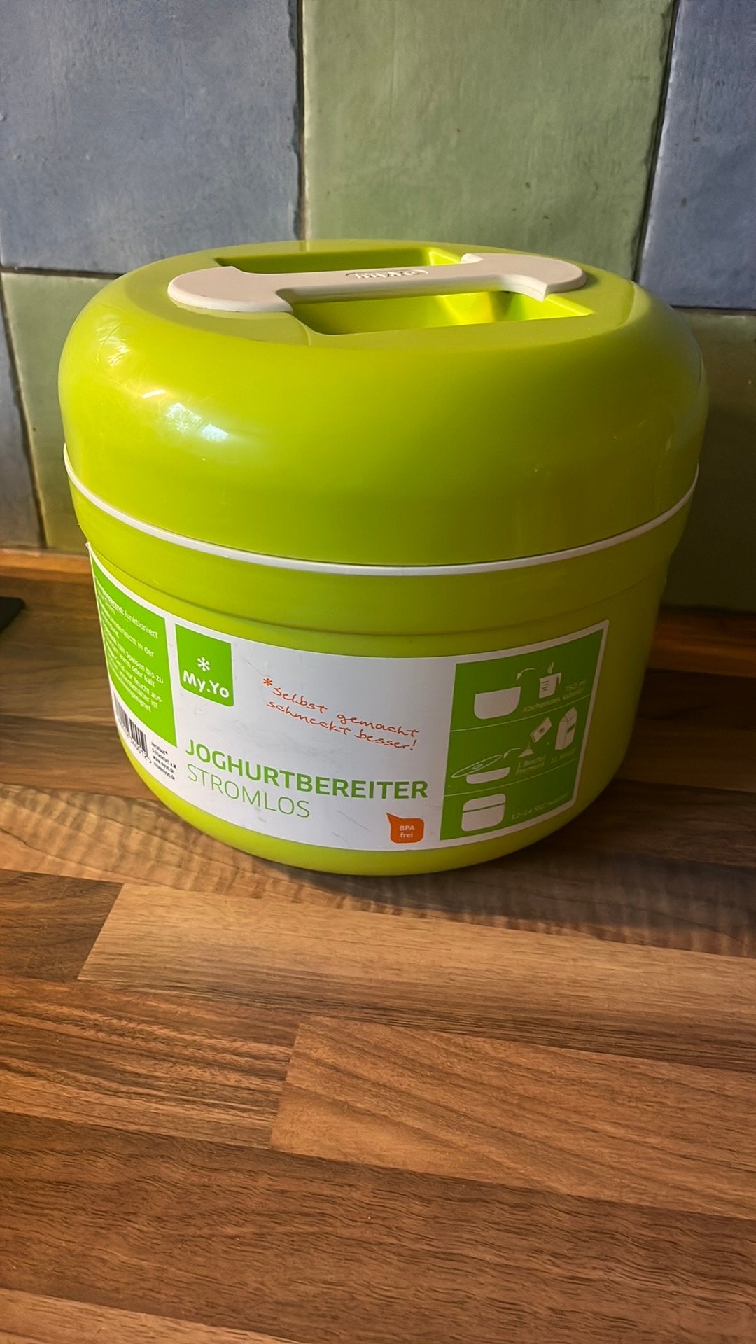Stroomloze yoghurtmaker, Kunststof, Ophalen of Verzenden, Zo goed als nieuw, Groen