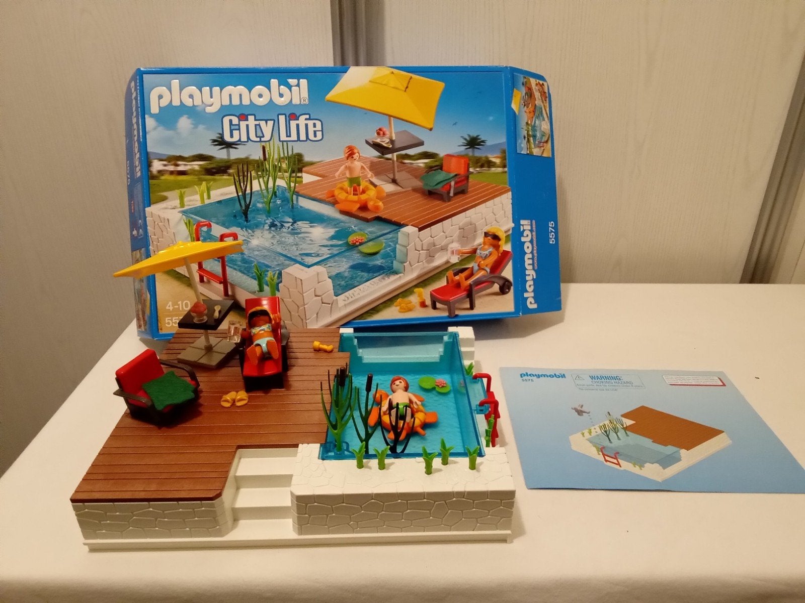 Playmobil 5575 zwembad compleet met doos en boekje, Complete set, Overige typen, Zo goed als nieuw, Family fun