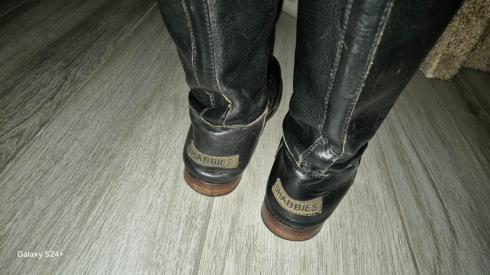 Shabbies Amsterdam leren laarzen, maat 37, Shabbies Amsterdam, Ophalen of Verzenden, Gedragen, Zwart