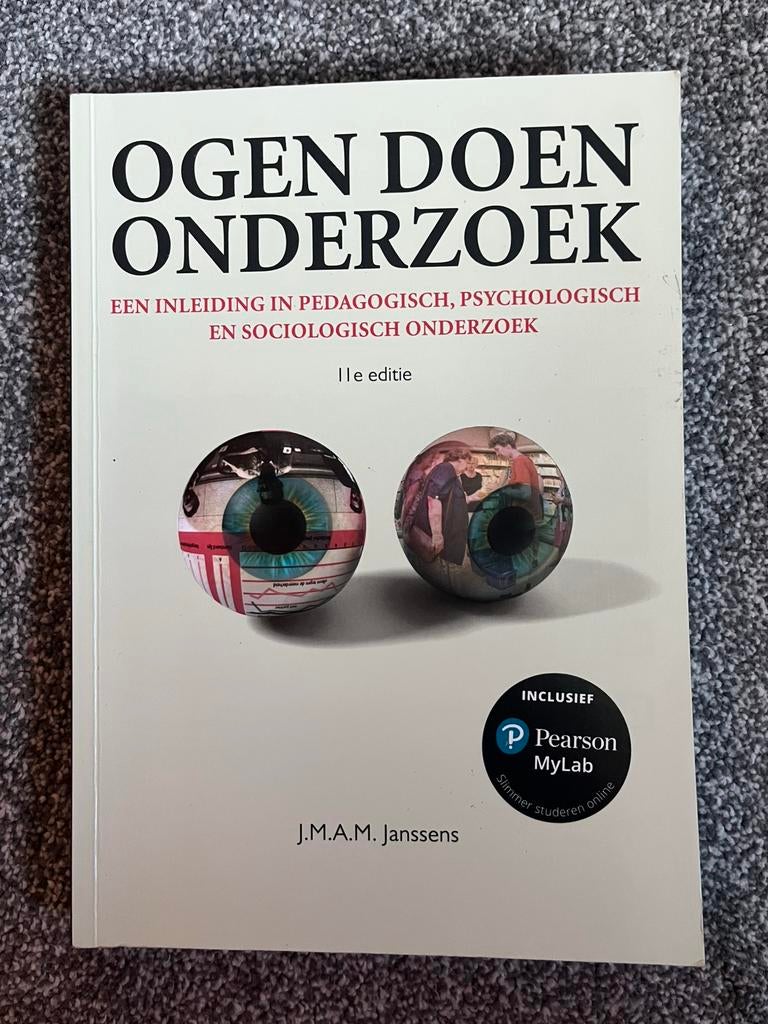 Ogen doen onderzoek- Janssens -9789043036825, Boeken, Ophalen of Verzenden, Beta, Zo goed als nieuw, HBO