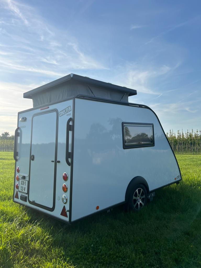 Kip Shelter Plus Black & White + mover, Caravans en Kamperen, Rondzit, Kip, Tot en met 2, Particulier
